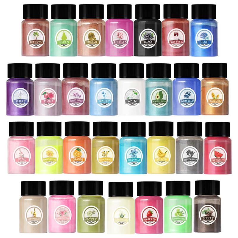 Resin Pigment Set - Polvo nacarado de resina, pigmento colorante,