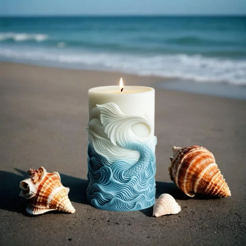 Resin Ocean Wave Mold - DIY ola de mar espuma vela