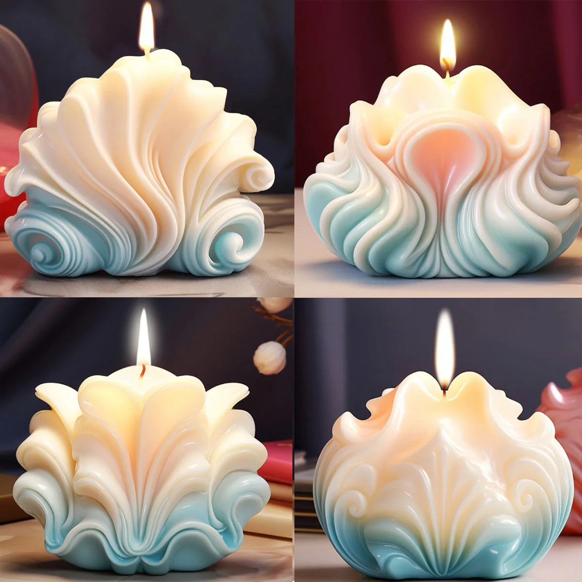 Resin Ocean Wave Mold - Molde de Silicona Grande para Velas