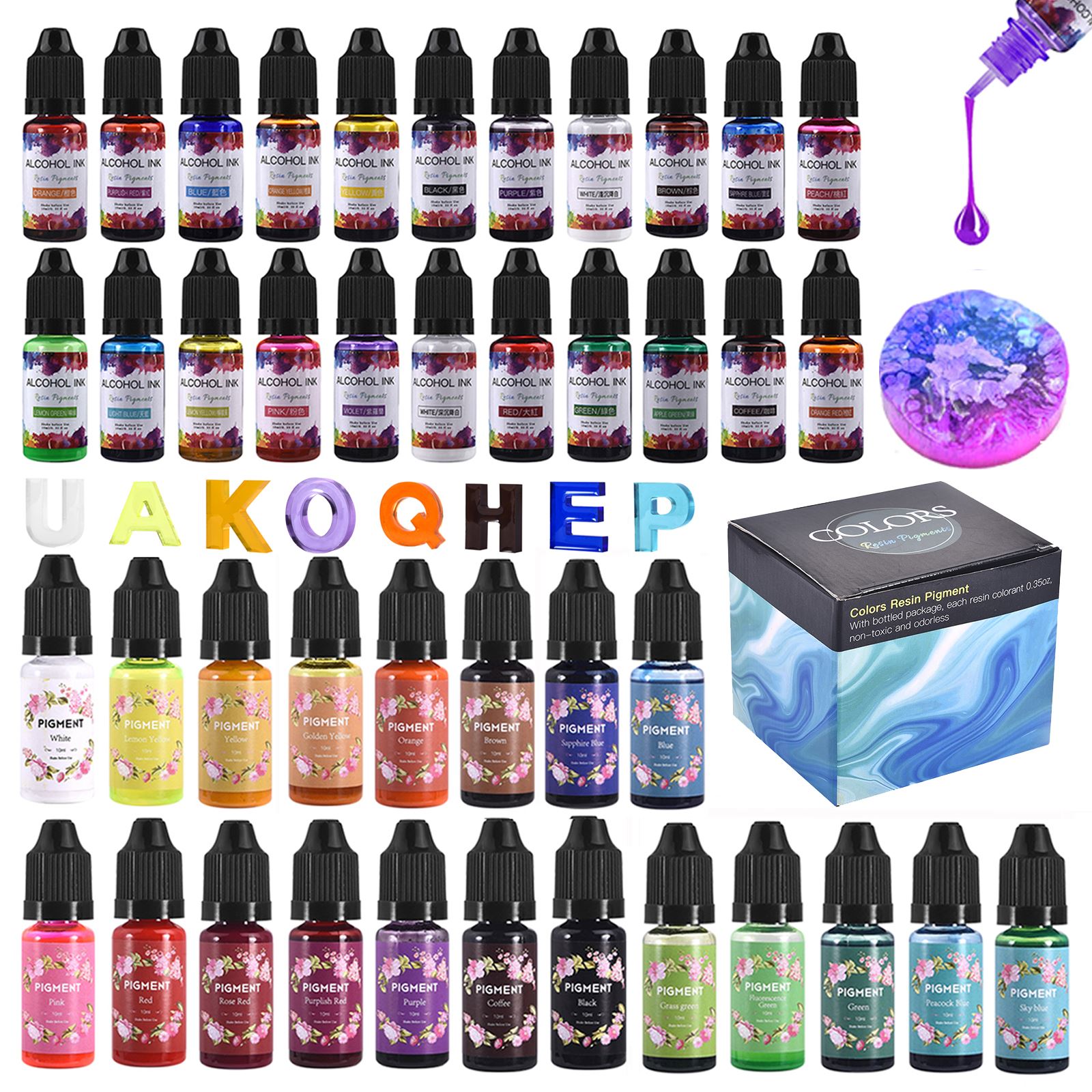 Resin Jewelry Kit - 1 Juego de Kit de pigmento