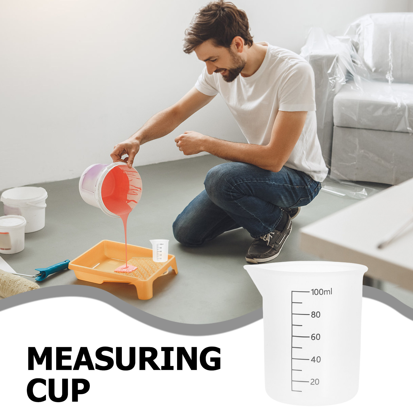 8 tazas medidoras de silicona, - Mixing Cup Silicone reseña y precio