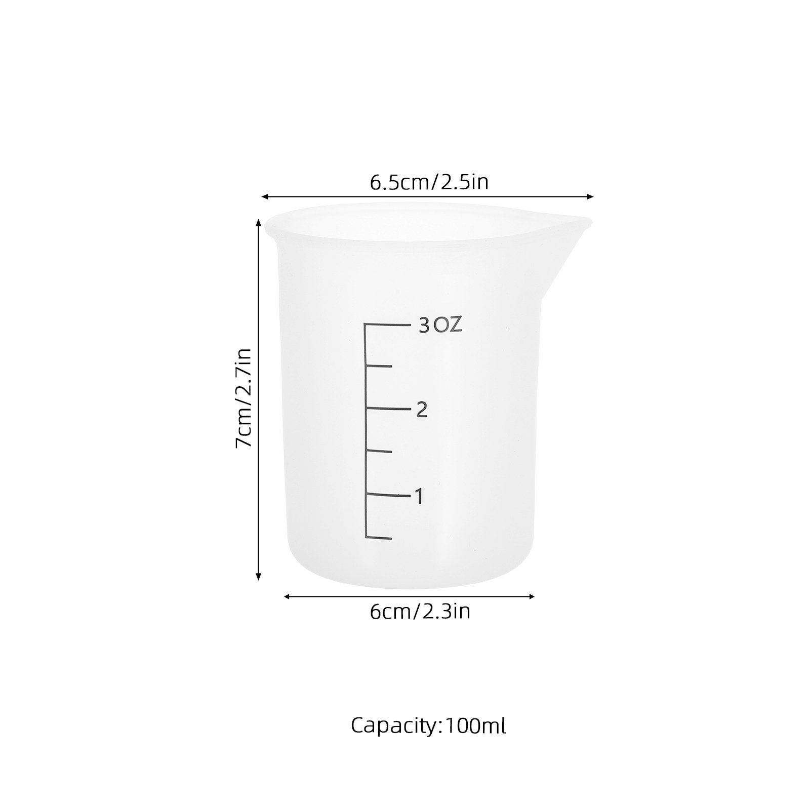8 tazas medidoras de silicona, - Mixing Cup Silicone reseña y precio