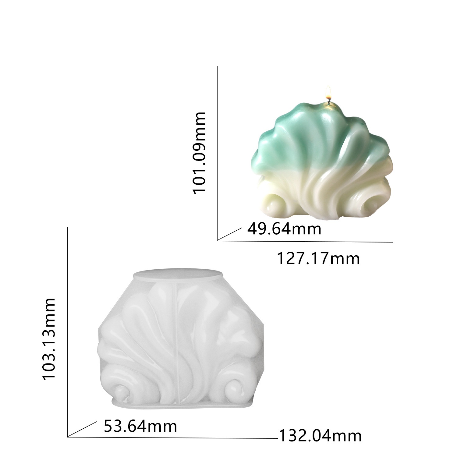 Molde de silicona para velas c - Resin Ocean Wave Mold reseña y precio