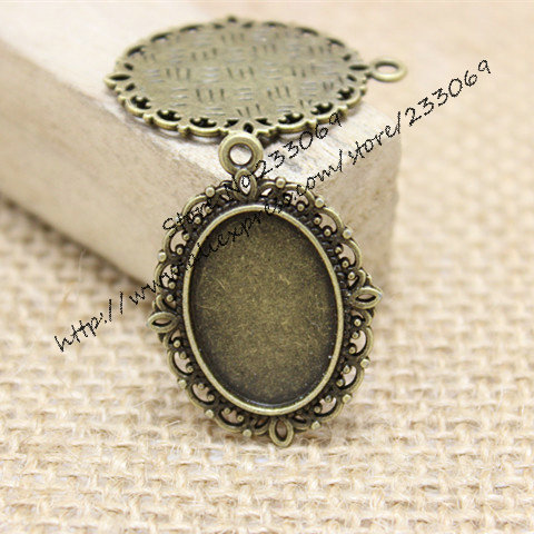 40 unids/lote aleación de bron - Bezels Set Pendant reseña y precio