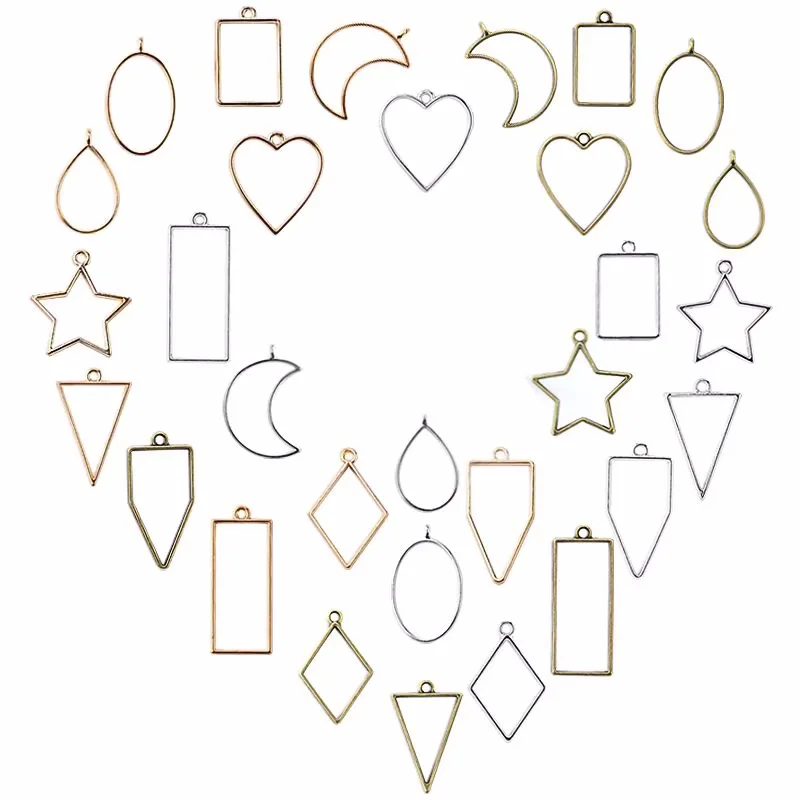 Colgantes de bisel abierto par - Resin Jewelry Kit reseña y precio