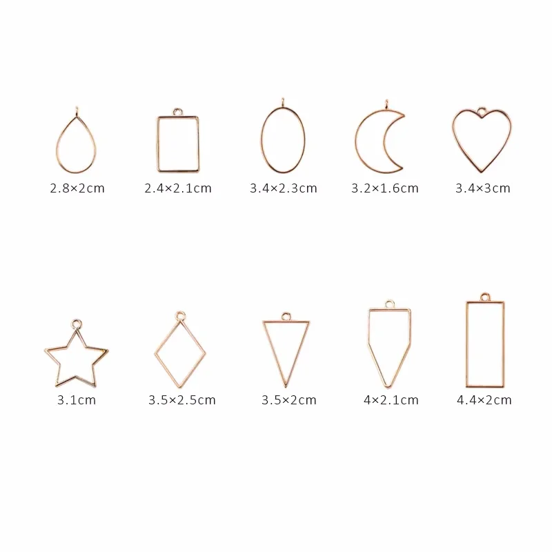 Colgantes de bisel abierto par - Resin Jewelry Kit reseña y precio