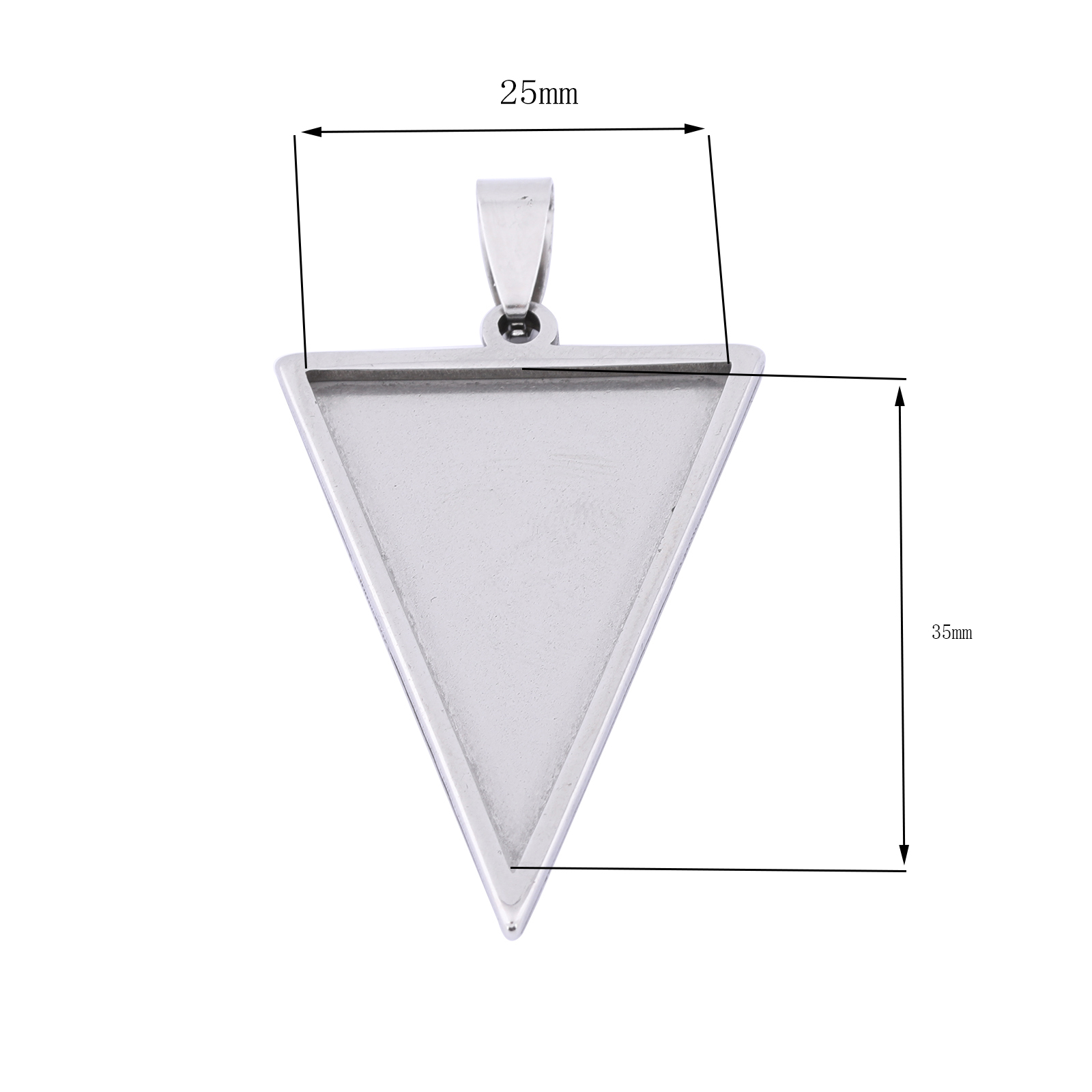 Base de cabujón triangular de  - Bezels Set Pendant reseña y precio